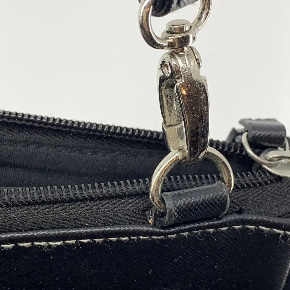 Kenneth Cole Reaction Black Small Crossbody Handbag Purse Vegan Leather Bag